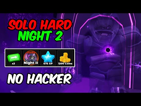 SOLO NIGHT 2 HARD MODE - NO HACKER TOWER | TDS