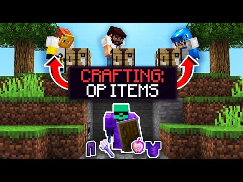 Minecraft Manhunt, But Hunters Crafting Gives ME OP Items...
