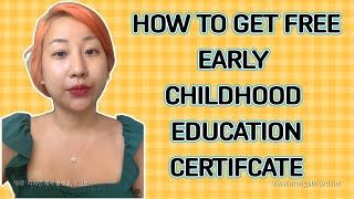 Early Childhood Educator Certificate in Canada Free
