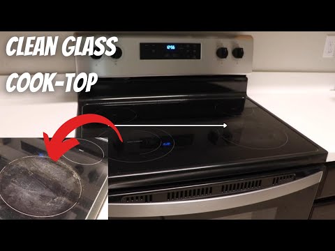 How to Clean a Glass Cook-Top Stove//so it looks NEW