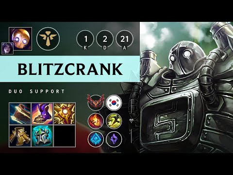 Blitzcrank Support vs Braum - KR Grandmaster Patch 25.05