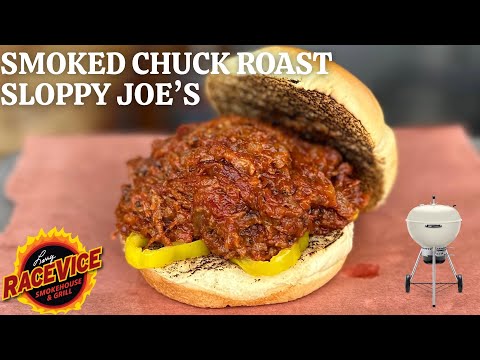 THE MOST AMAZING SLOPPY JOE EVER! SIMPLE & DELICIOUS SMOKED CHUCK ROAST ON WEBER KETTLE