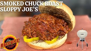 THE MOST AMAZING SLOPPY JOE EVER! SIMPLE & DELICIOUS SMOKED CHUCK ROAST ON WEBER KETTLE