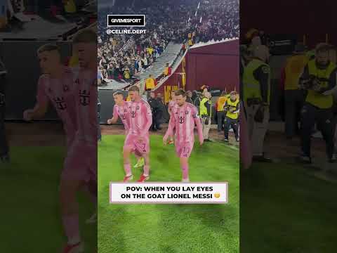 GOAT Lionel Messi appears and she’s instantly stunned 🤯 #messi