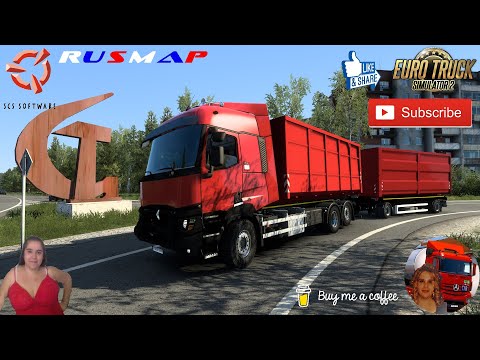 Euro Truck Simulator 2(1.46) Renaul T, C, K Hooklift Chassis Addon Delivery in Russia + DLC's & Mods