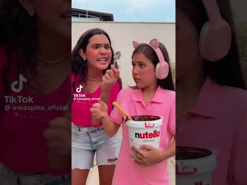 Manu e Lorena com nutella