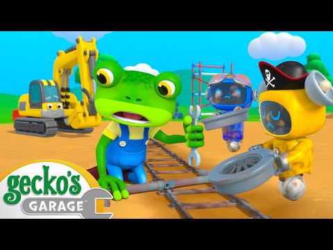 Muddy Mechanicals Railway Mystery | Gecko's Magical World | Animal & Vehicle Cartoons for Kids