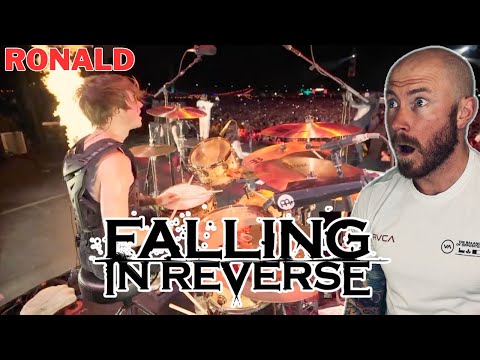 Drummer Reacts To - Ronald - Drum Playthrough with Falling In Reverse Luke Holland Isolated Drums