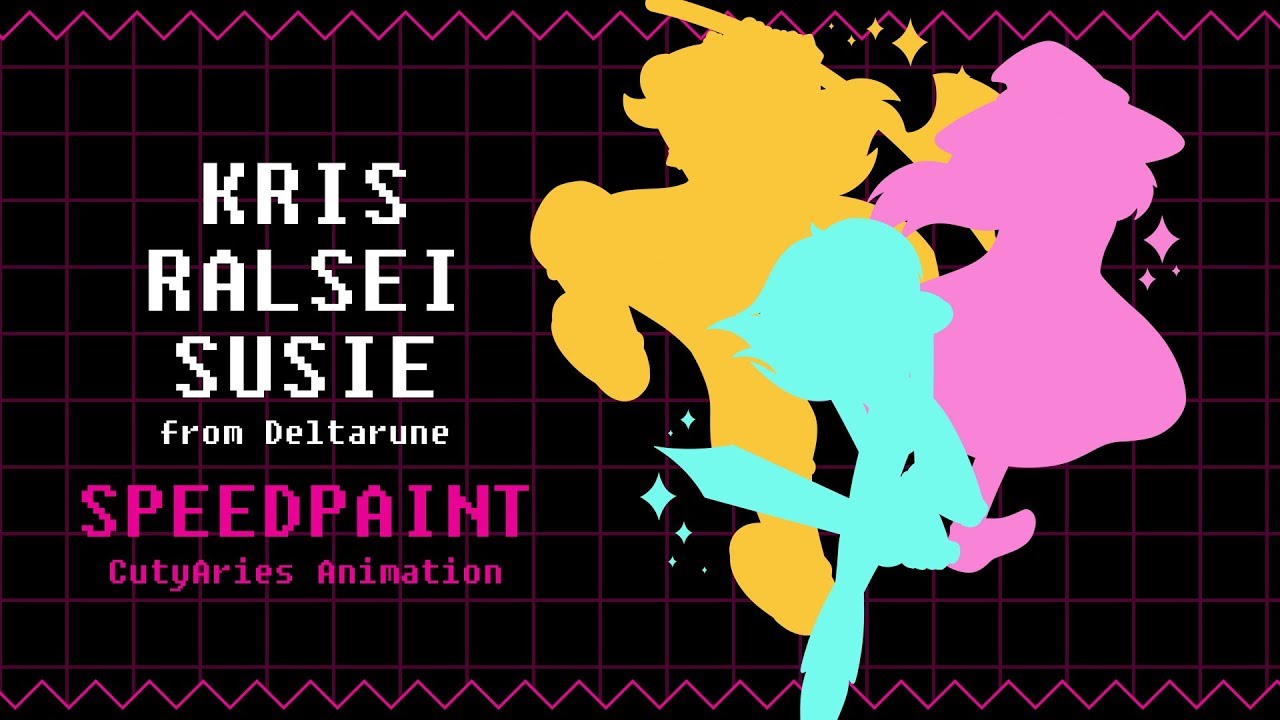 SpeedPaint - Kris, Ralsei and Susie (Deltarune)