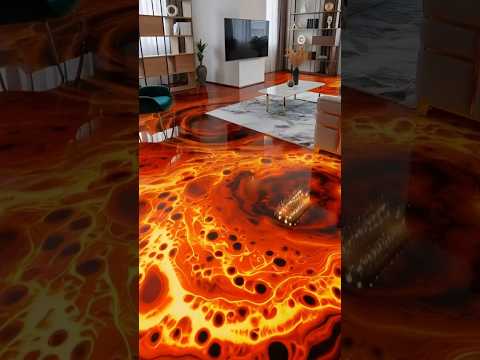 Stunning Lava Epoxy Studio Apartment Floor Transformation #epoxy #timelapse #luxury #renovation