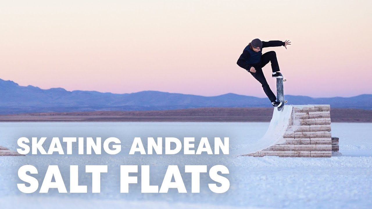 Patinando un Skatepark hecho de sal