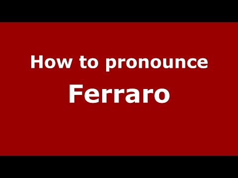 How to pronounce Ferraro (Argentine Spanish/Argentina) - PronounceNames.com