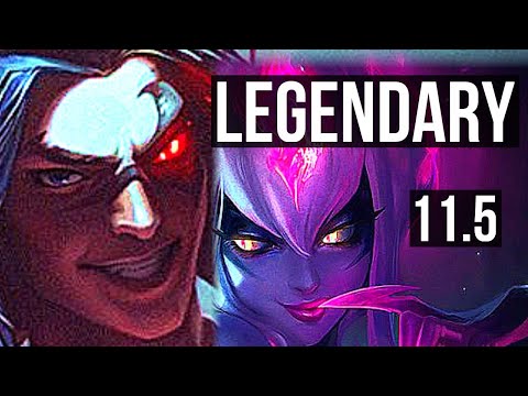 KAYN vs EVELYNN (JUNGLE) | Rank 6 Kayn, 16/2/8, Legendary, 600+ games | BR Challenger | v11.5