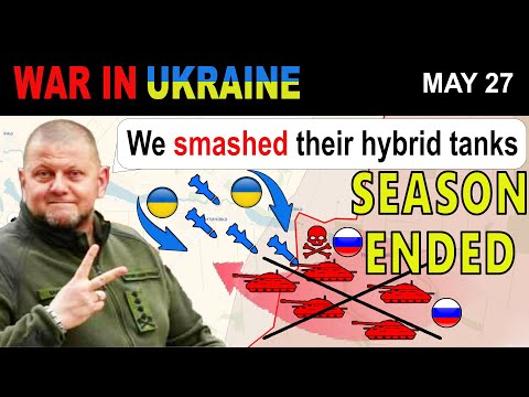 27 May: NO MATCH. Russia’s Turtle Tanks SHATTERED by Mines and Drones! | War in Ukraine Explained