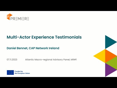 Perspective on the multi-actor approach by Daniel Bennet, CAP Network Ireland