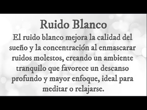 8 horas de RUIDO BLANCO para DORMIR profundo o MEDITAR - Domina tu mente