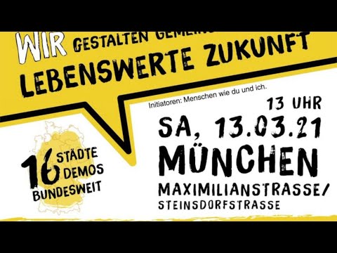 13.03.2021 München Impressionen "1 Jahr  Lockdown - Es reicht"