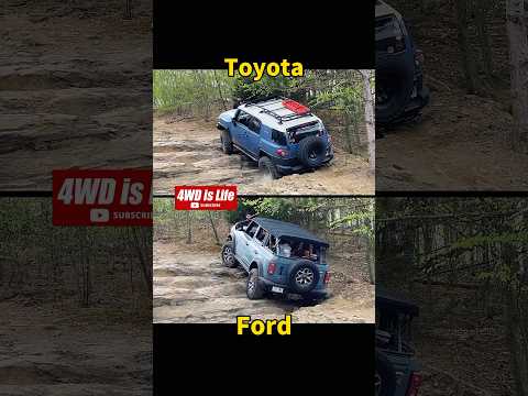Toyota Fj Cruiser vs Ford Bronco Offroad rock climbing comparison #fordbronco #toyotafjcruiser