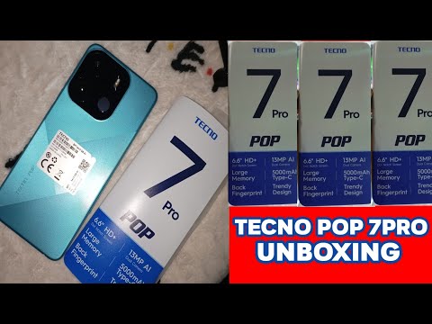 Tecno pop 7pro unboxing 3GB Ram/64Gb Storage, Back fingerprint and 5000mAh battery with your budget