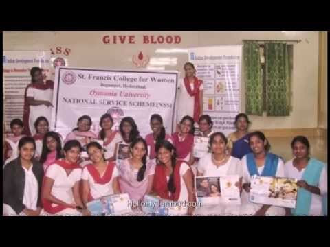 Indian Development Foundation conducted blood donation camp in St.Francis College, Begumpet, Hyderabad. St.Francis college is one the top most and prestigious college for women in Hyderabad. for more details click here! https://www.hellohyderabad.com/Hello