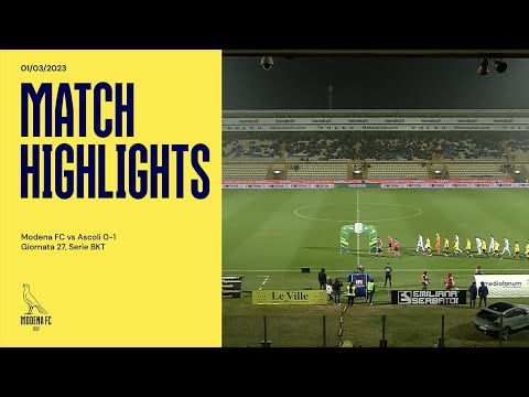 Highlights Serie BKT: Modena - Ascoli 0-1