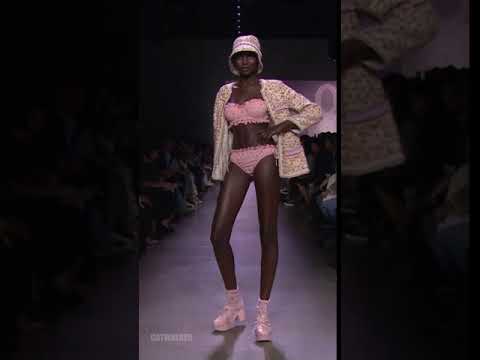 Adut Akech walks for Anna Sui