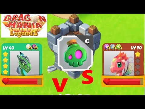 Enchant Dragon battle - Autumn Dragon vs Pixie Dragon lv 40 vs 70  - dragon mania legends