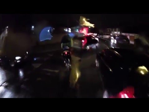 NOT MY VIDEO - SMIDGAF pull out on cyclist with child on back 152D4080