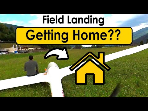 Glider Pilot Landed in a Field. How Does He Get Home??