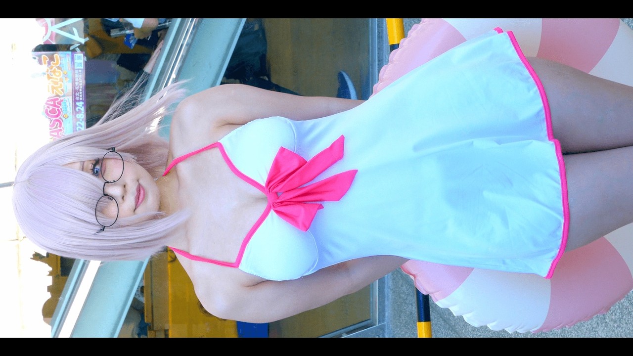 4K リアルすぎる水着姿のFGOマシュのコスプレイヤー in FancyFrontier45 FF45 開拓動漫祭