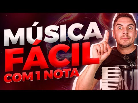 Primeira MÚSICA Fácil no Acordeon do ZERO - Usando APENAS 1 NOTA!