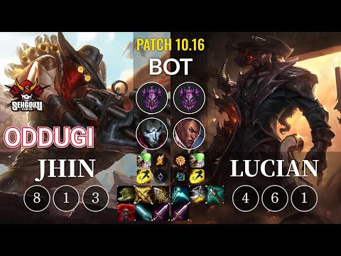 SG OdduGi Jhin vs Lucian Bot - KR Patch 10.16