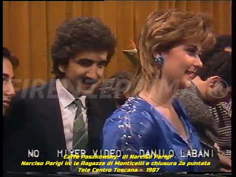 Dal Caffè Paszkowsky Narciso Parigi canta: Le ragazze di Monticelli + chiusura puntata. TCT. 1987