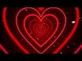 Neon Heart Background ️ Red Hearts Background Led Lights Heart Background Video Wallpaper Heart