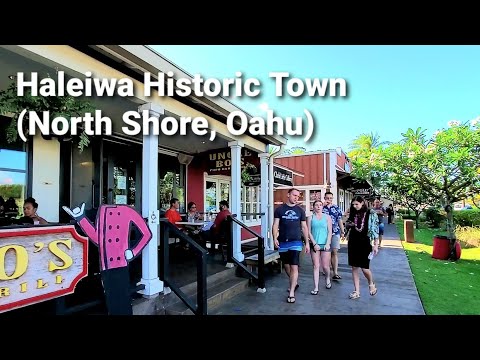 Kamehameha Hwy para Haleiwa Beach Park | North Shore, Oahu | Cidade histórica de Haleiwa | Havaí