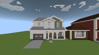How To Build A Suburban House In Minecraft Tutorial 824