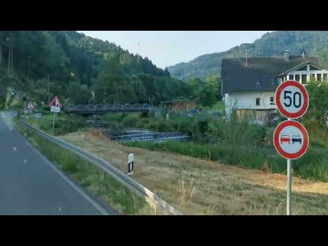 Mit dem Baustoff Lkw unterwegs im Schwarzwald auf der B33 17.06 2023