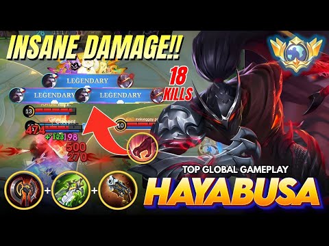 18 Kills!! Shadow of Obscurity Hayabusa Top Global Gameplay MLBB 