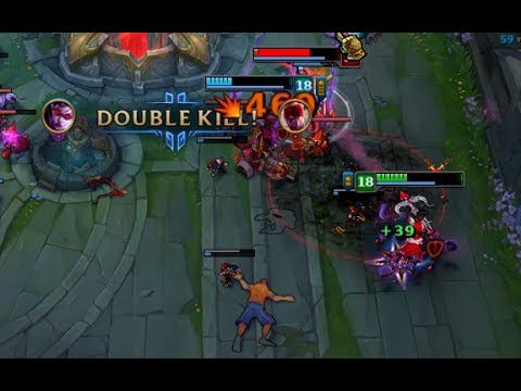 League of Legends - Vayne ad carry vs Varus and Lux - Shaco carry team