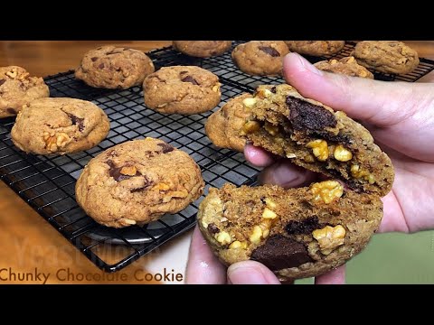 CHUNKY CHOCOLATE CHIP WALNUT COOKIE | Easy Cookie Recipe | NO Mixer