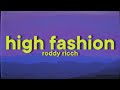 Roddy Ricch High Fashion Lyrics Ft Mustard
