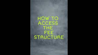 HOW TO ACCESS THE FEE STRUCTURE 💸 #kca