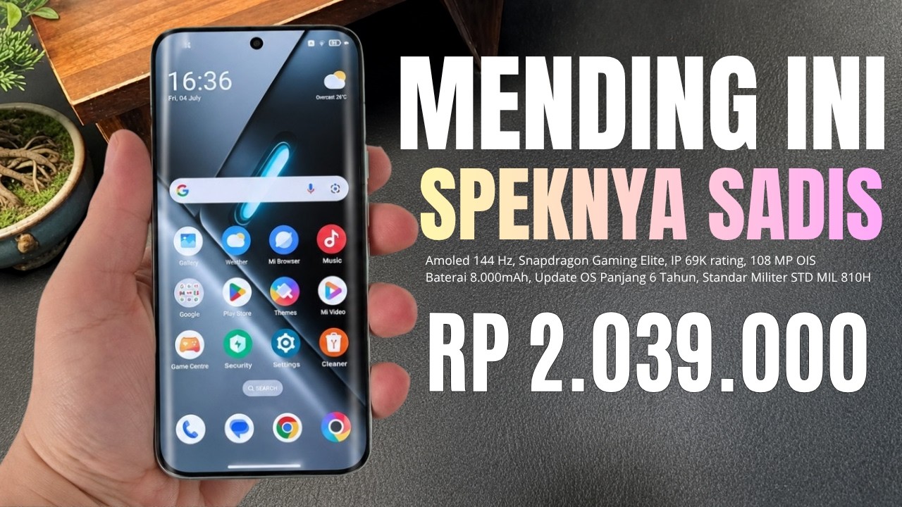 MURAH SPEK GAK NGOTAK‼️RAM 8/256 GB, 8000MAH, 108 MP OIS - HP 2 JUTAAN KECIL TERBAIK AGUSTUS 2026