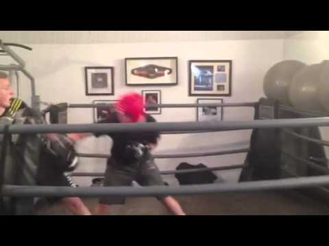 Jimmy Haughney sparring Bradley Spencer 2013