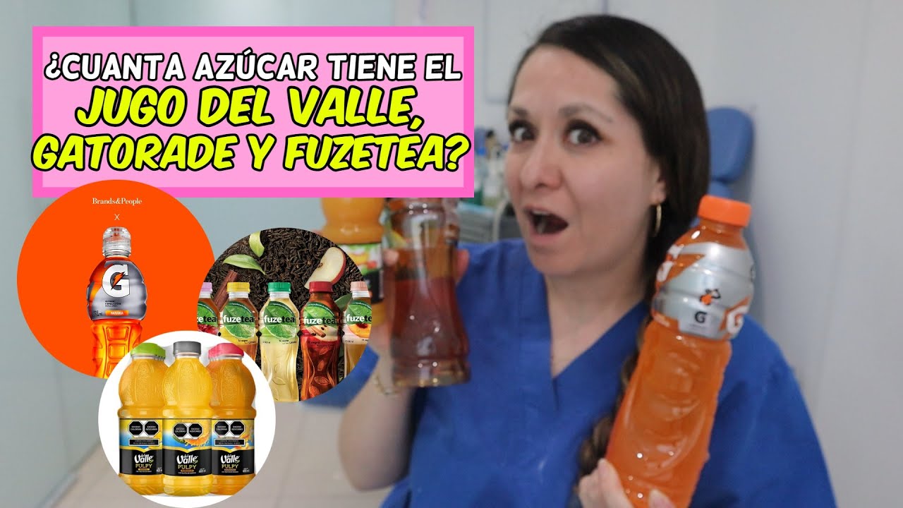 ¿Cuánta AZÚCAR TIENE el JUGO DEL VALLE 🧊🍑/Dra. Melissa Tejeida