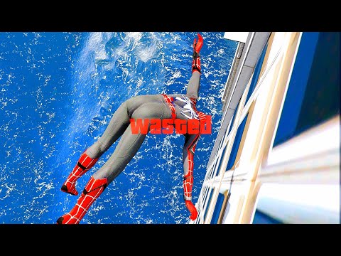 GTA 5 Funny Wasted SPIDERMAN Flooded Los Santos #149 (Funny Moments)