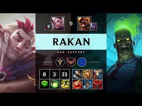 Rakan Support vs Brand - EUW Grandmaster Patch 25.05