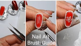 Nail Art Brush Guide. Nail art brush types and loading techniques 