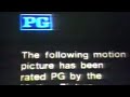 SBO Rated PG Bumper CGI August 2 1979 October 1st 1983