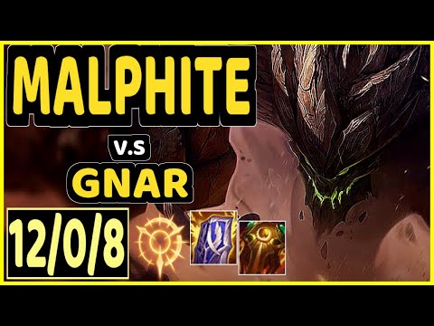 MYLON (MALPHITE) vs GNAR - 12/0/8 KDA TOP GAMEPLAY - BR Ranked MASTER